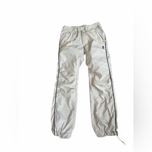 Pearly Gates White Track Pants with Black Stripes size 0